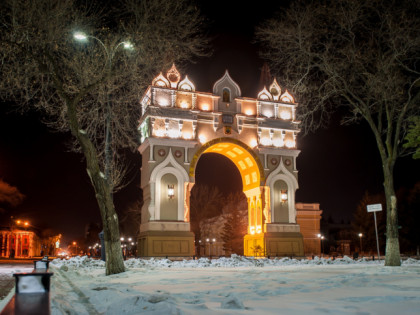 Photo: architectural monuments, Triumphal Arch , Blagoveshchensk